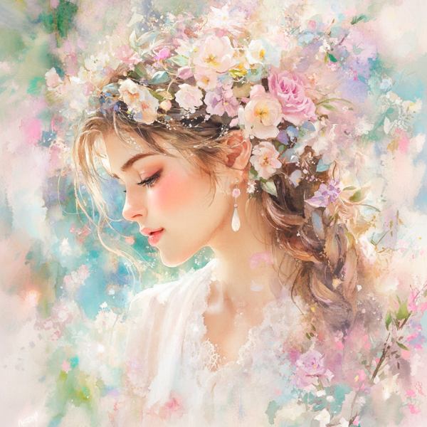 水彩画風